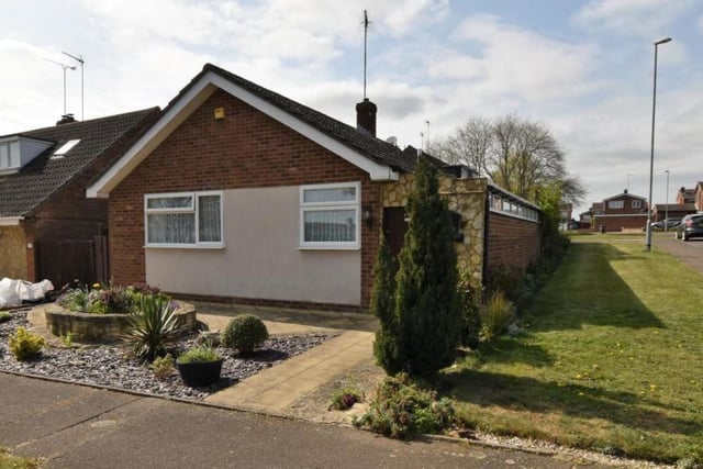 This detached bungalow in Clover Lane, Kingsthorpe, Northampton, has two double bedrooms and is on the market for £285,000. Marketed by Cotters / Rightmove