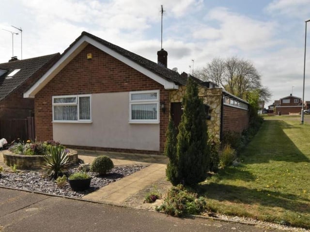 This detached bungalow in Clover Lane, Kingsthorpe, Northampton, has two double bedrooms and is on the market for £285,000. Marketed by Cotters / Rightmove