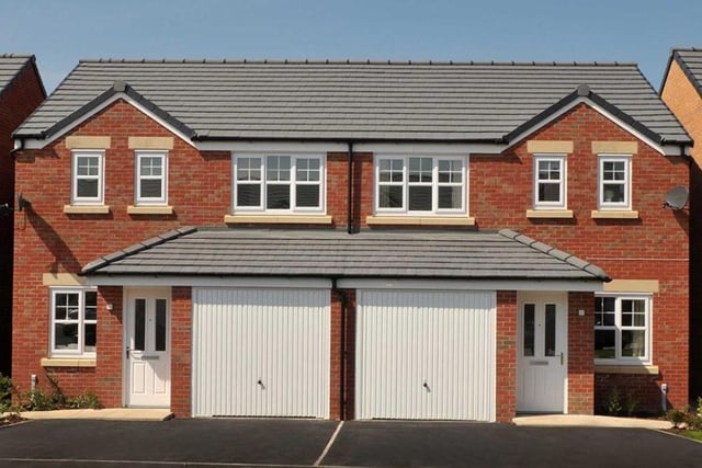 Semi-detached three-bedroom new-build home in Boughton Green Road, Northampton, is on the market for £286,950. Marketed by Persimmon Homes / Rightmove.