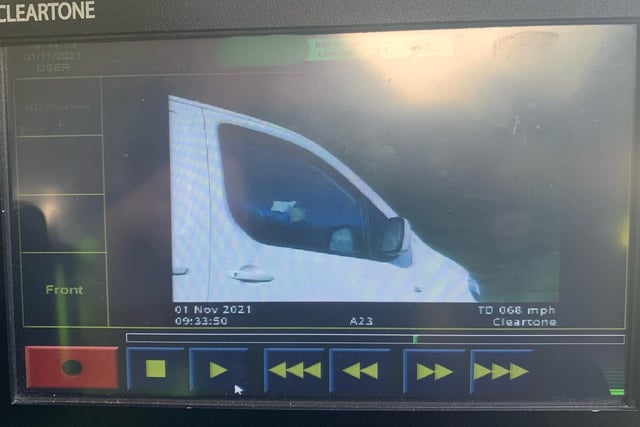 This info was sdhared by Sussex Roads Police at 12.06pm on Monday, November 1. "A23 - Driver observed reading from a notepad for a couple of miles, not paying attention to the marked police vehicle alongside them. 
Traffic offence report issued for not in a position to have proper control.  3 points. £100 fine." SUS-210411-111248001