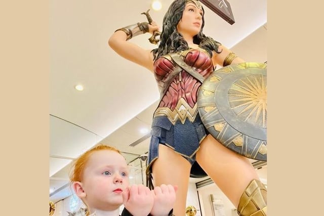 One of the centre's young visitors spotted Wonder Woman