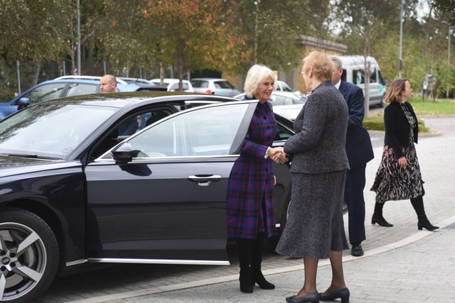 The Duchess of Cornwall visits St Wilfrid's Hospice in Eastbourne for its 40th anniversary. SUS-210511-094701001