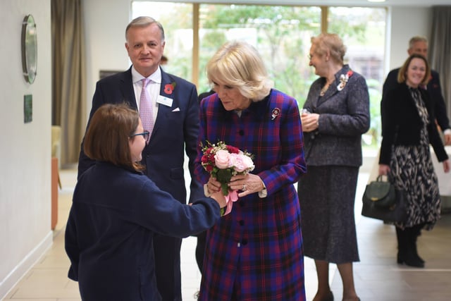 The Duchess of Cornwall visits St Wilfrid's Hospice in Eastbourne for its 40th anniversary. SUS-210511-095231001