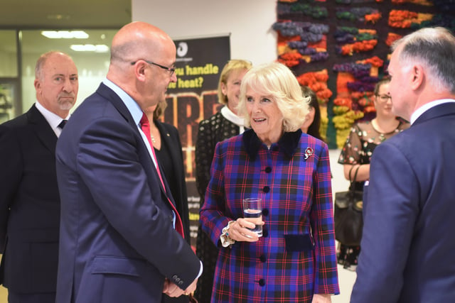 The Duchess of Cornwall visits St Wilfrid's Hospice in Eastbourne for its 40th anniversary. SUS-210511-094855001