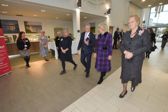 The Duchess of Cornwall visits St Wilfrid's Hospice in Eastbourne for its 40th anniversary. SUS-210511-095021001