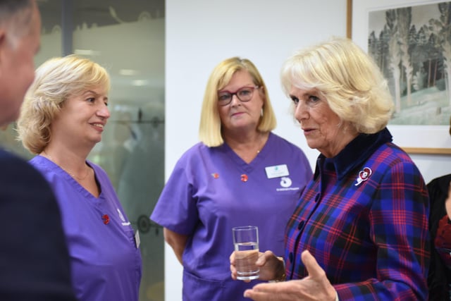 The Duchess of Cornwall visits St Wilfrid's Hospice in Eastbourne for its 40th anniversary. SUS-210511-095034001