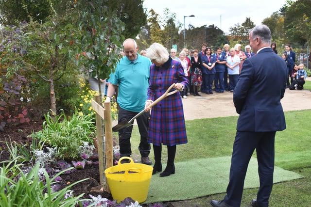 The Duchess of Cornwall visits St Wilfrid's Hospice in Eastbourne for its 40th anniversary. SUS-210511-095138001