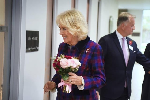 The Duchess of Cornwall visits St Wilfrid's Hospice in Eastbourne for its 40th anniversary. SUS-210511-112442001
