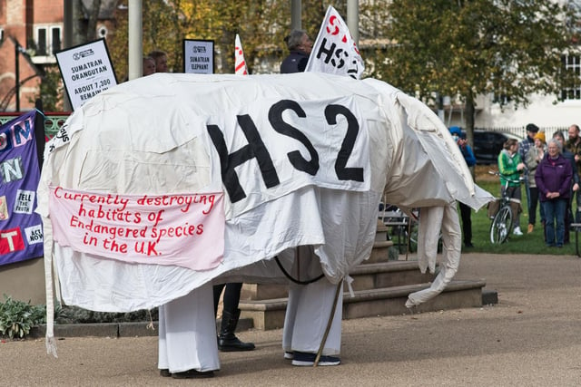 Anti-HS2 protesters joined the rally