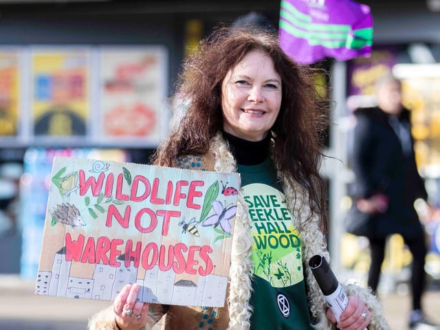 While Extinction Rebellion was responsible for the march, they met up with other COP26 Coalition members for talks in Northampton town centre. Photo: Kirsty Edmonds.