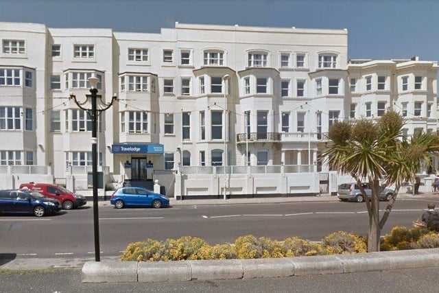 Travelodge, in Marine Parade, Worthing, is right on the seafront. There is a range of rooms and a restaurant with bar. Picture: Google Maps.
