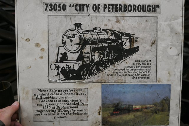 An old poster showing the locomotive.