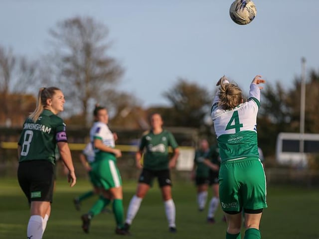 Action from Chichester and Selsey Ladies' FA WNL Cup win over Plymouth / Picture: Sheena Booker