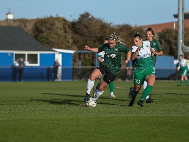 Action from Chichester and Selsey Ladies' FA WNL Cup win over Plymouth / Picture: Sheena Booker
