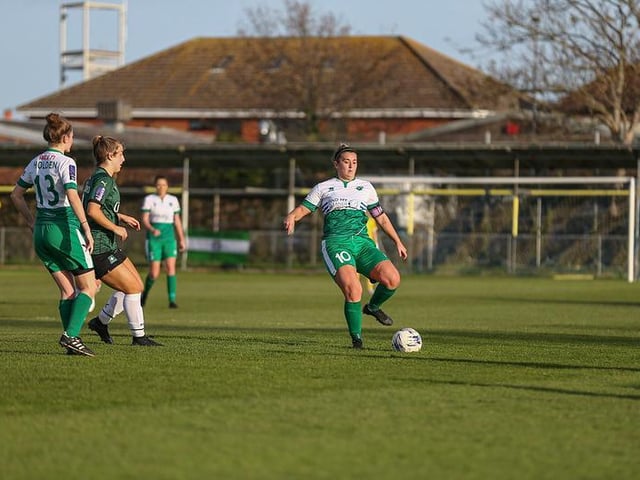 Action from Chichester and Selsey Ladies' FA WNL Cup win over Plymouth / Picture: Sheena Booker