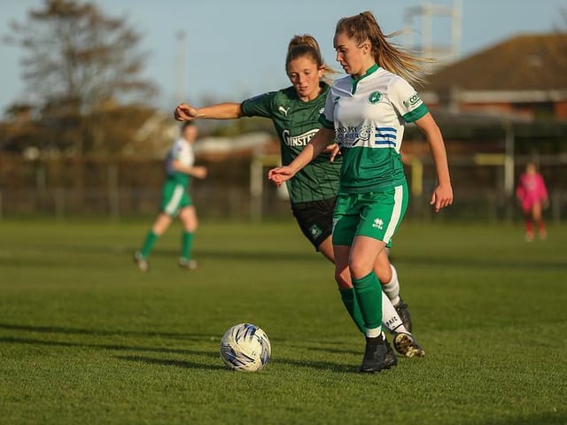 Action from Chichester and Selsey Ladies' FA WNL Cup win over Plymouth / Picture: Sheena Booker