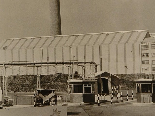 The site entrance with the iconic chimney.