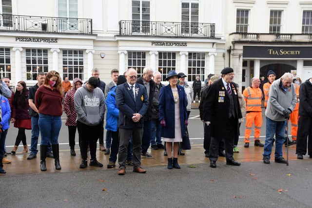 There was a brief service at Leamington's War Memorial.