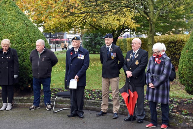 There was a brief service at Leamington's War Memorial.