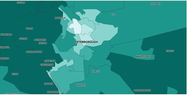 Peterborough: First dose: 67.1 per cent Second dose: 60.9 per cent