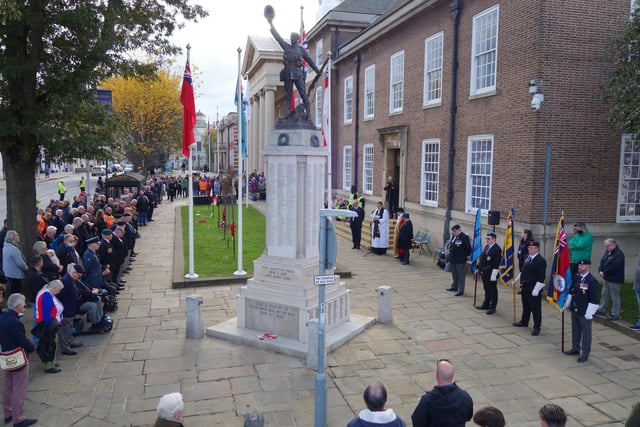Armistice Day was marked at Worthing Town Hall at 11am this morning