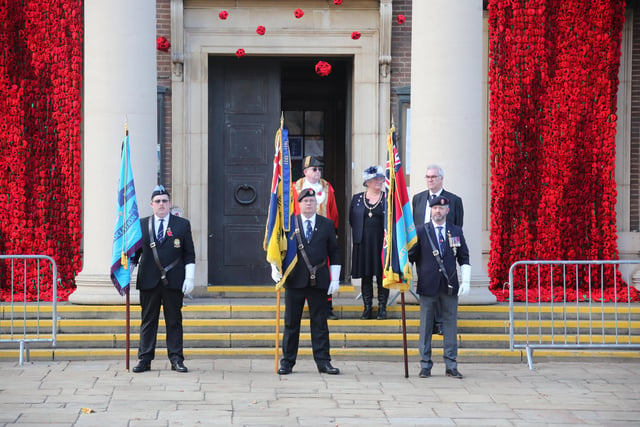 Armistice Day was marked at Worthing Town Hall at 11am this morning