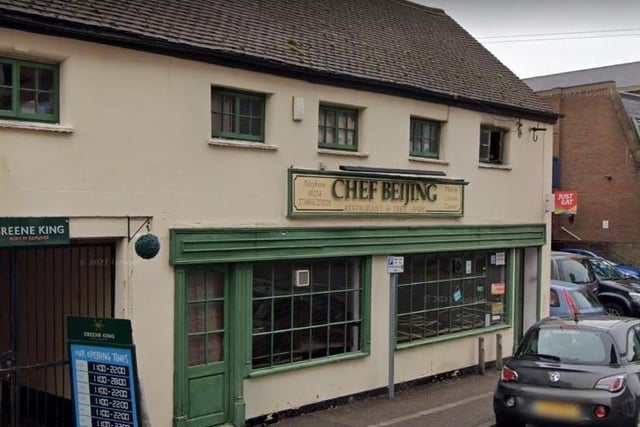 Chef Beijing, in Castle Lane, Bedford; was rated 5 on September 23