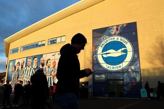 Brighton and Hove Albion fans at the Amex Stadium