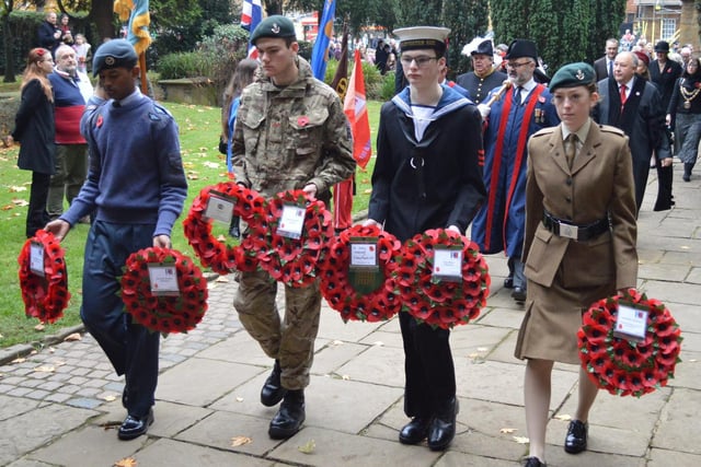 Remembrance Sunday ceremony in Banbury town centre (photo from Banbury Town Council)