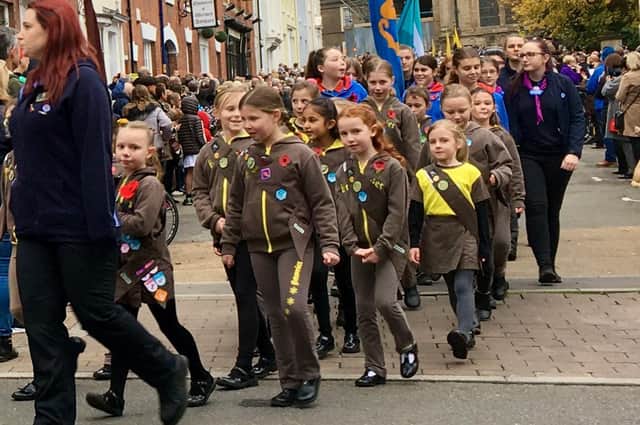 The parade through Warwick
