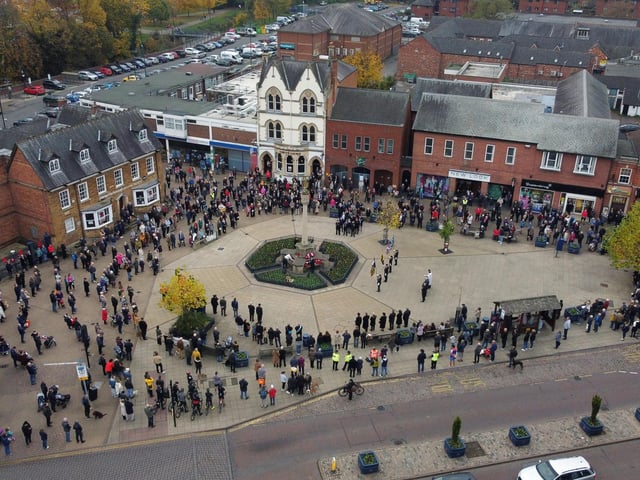 The wreath laying service on the Square.