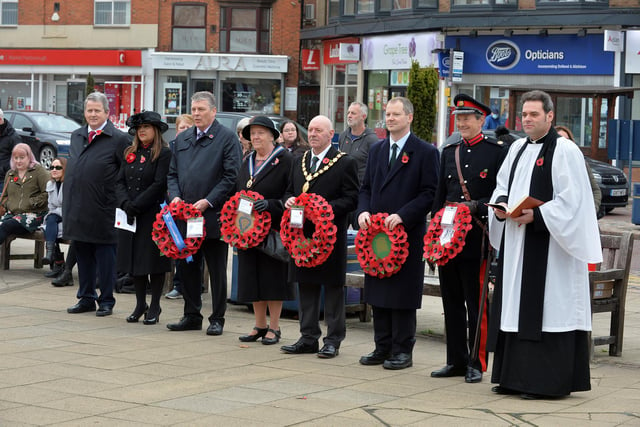 Wreath laying on the Square.