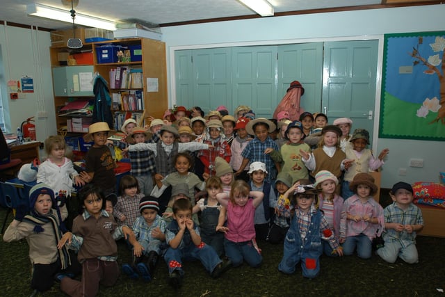 Reception Classes 13 and 14 at Newark Hill Primary School dress up as Scarecrows for Harvest Festival Celebration
Reception Class 06