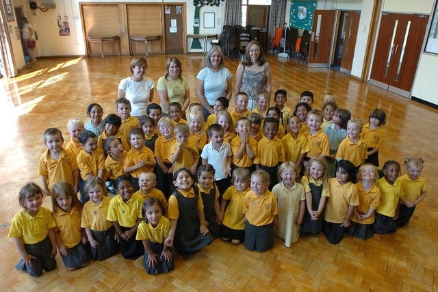 reception class 06    newark hill school 
two classes together
