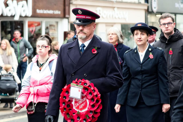 The Salvation Army was part of the Remembrance Sunday Parade in Leamington. Photo by David Hastings (dhphoto).