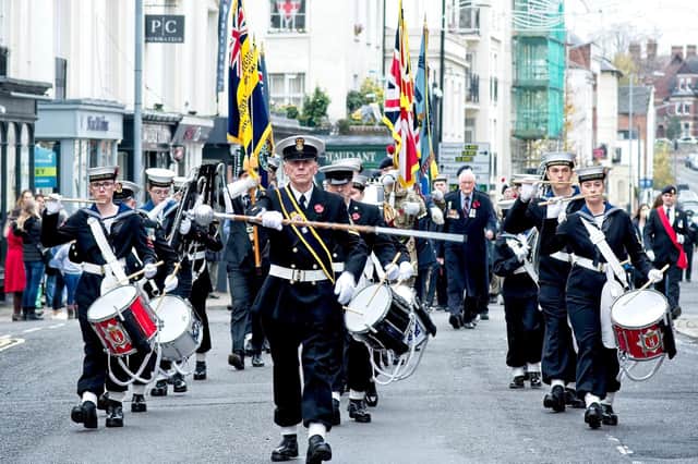 The Remembrance Sunday Parade in Leamington. Photo by David Hastings (dhphoto).