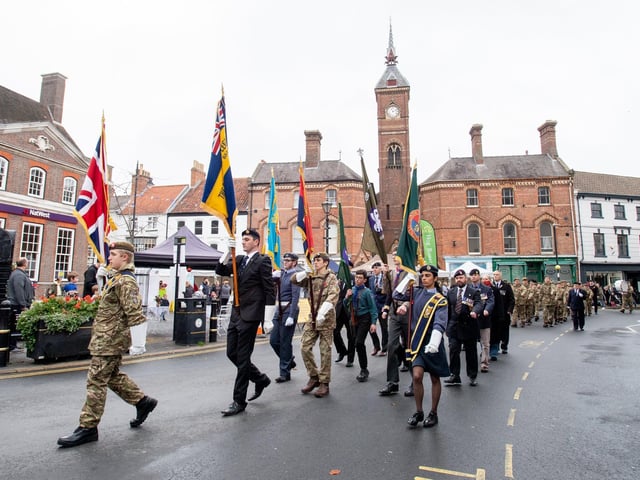 Louth Remembrance Sunday (14th November 2021). Photo: John Aron.