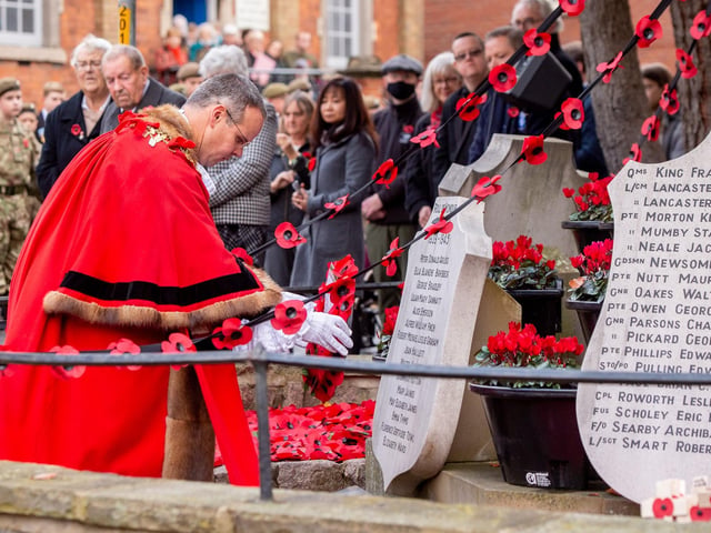 Louth Remembrance Sunday (14th November 2021). Photo: John Aron.