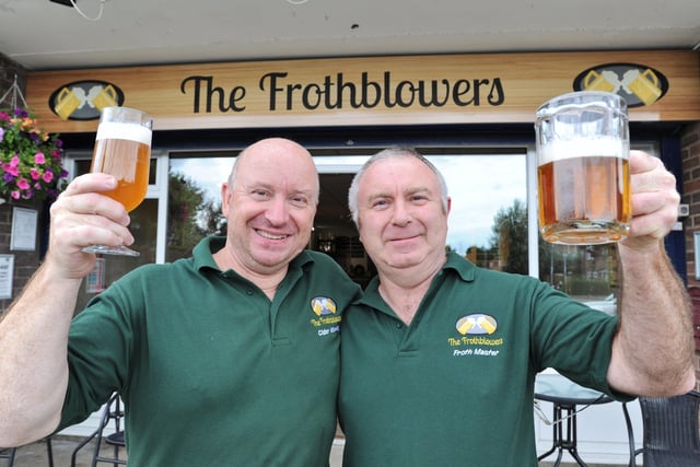 John Lawrence and Steve Williams at The Frothblowers in Werrington, in The Good Beer Guide 2022 edition
