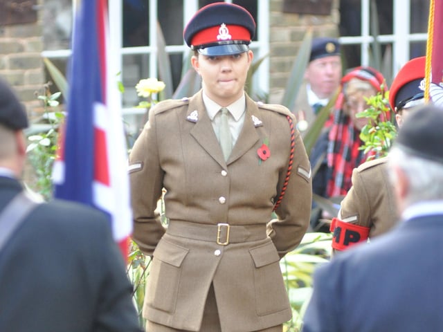 The Remembrance Service at Burgess Hill War Memorial on Sunday (November 14). Picture: Phil Dennett.