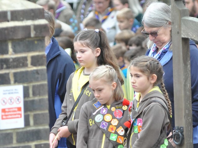 The Remembrance Service at Burgess Hill War Memorial on Sunday (November 14). Picture: Phil Dennett.