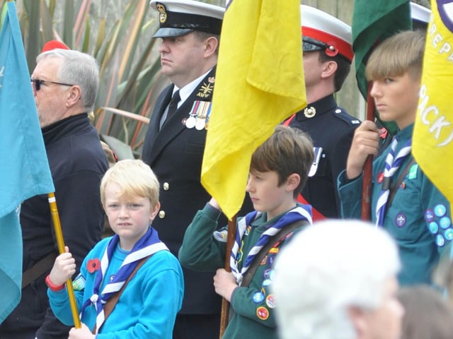 The Remembrance Service at Burgess Hill War Memorial on Sunday (November 14). Picture: Phil Dennett.