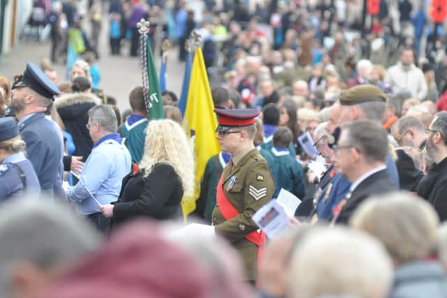 The Remembrance Service at Burgess Hill War Memorial on Sunday (November 14). Picture: Phil Dennett.