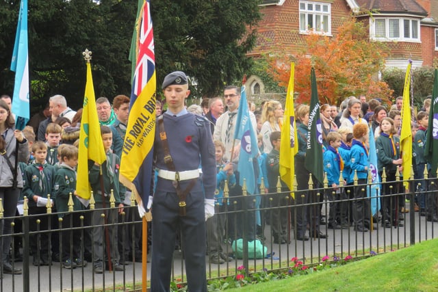 Members of the Royal British Legion were at the service. Picture: Haywards Heath Town Council.