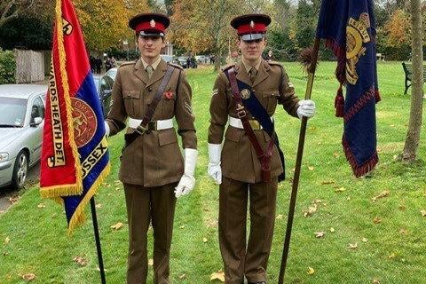 Cadets at the Remembrance Day Service in Haywards Heath. Picture: Haywards Heath Town Council.