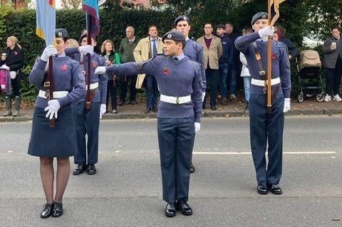 Members of the Royal British Legion took part in the service. Picture: Haywards Heath Town Council.