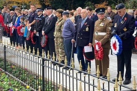 Mmebers of the armed forces and the Royal British Legion attended. Picture: Haywards Heath Town Council.