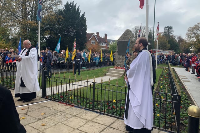 Rev Charles Sargant at Remembrance Sunday in Haywards Heath. Picture: Haywards Heath Town Council.