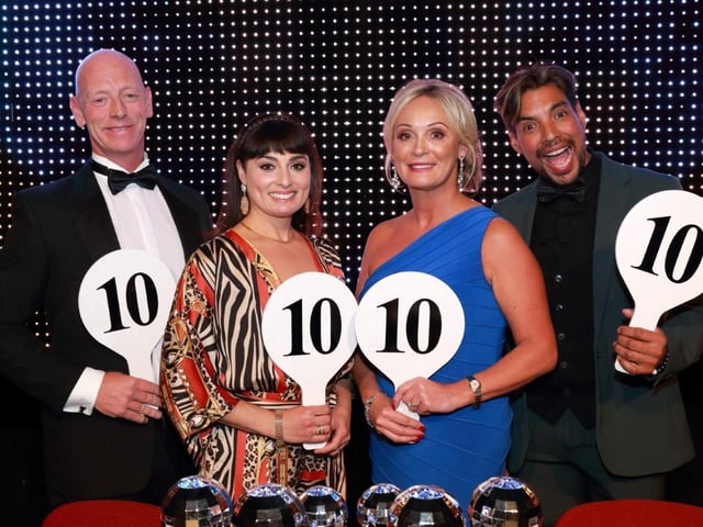 Strictly Northampton judges - former professional dancer on Strictly Come Dancing,  Flavia Cacace;  dance teacher and choreographer Michael Gonzalez and  dance director Jo Mialkowski. Robin Windsor was due to be on the judging panel, but  unfortunately had to pull out due to contracting covid. Ballroom and latin dancer Richard Maddock stepped in at the last minute.  

Picture: Martin Farmer
