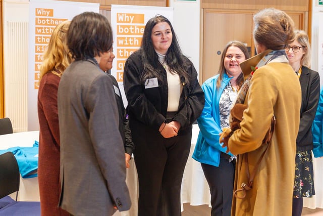 The Princess meets volunteers from Young People First
